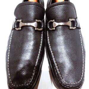 Salvatore Ferragamo Gancini Black Driver Moccasins in 10 1/2D
